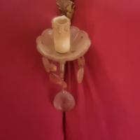 coppia  di  lampadari in ottone  con gocce 