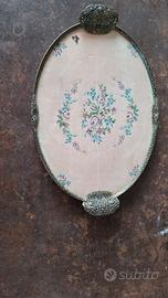 vassoio  ottone e vetro