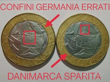moneta 1000 lire 1997 Conio errato