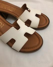 Sandali bianchi con tacco