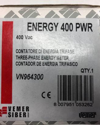 VEMER ENERGY 400PWR VN964300 CONTATORE TRIFASE