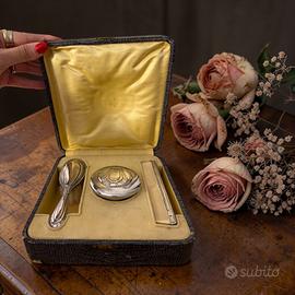Antico set argento art déco in scrigno 30s