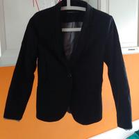 Giacca donna nera in cotone, foderata