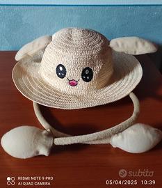 cappello paglia bambina