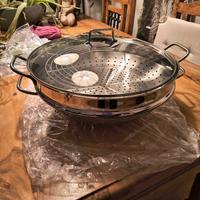 WMF Wok con cestello in acciaio Inox