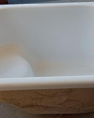 Vasca da Bagno Compatta con Seduta in Acrilico - 1