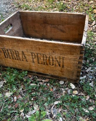 Cassetta legno Birra Peroni vintage anni 50
