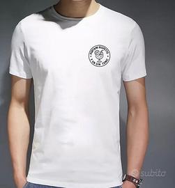 T-shirt MAGLIETTA  M XL S BIANCA logo