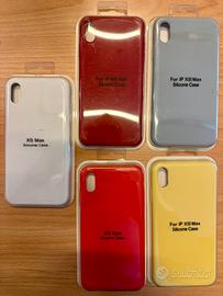 Set 5 cover IPhone XS Max liquid silicon - Nuove