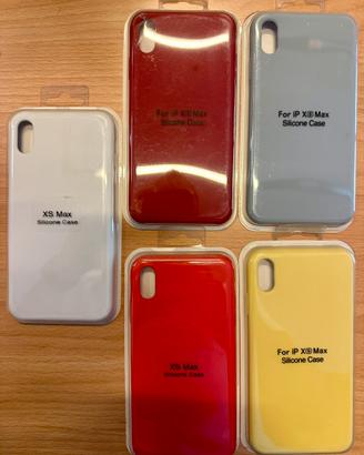 Set 5 cover IPhone XS Max liquid silicon - Nuove