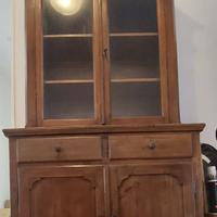 Vetrina credenza in legno massello