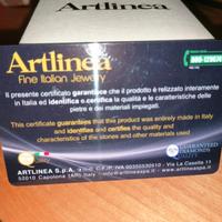 collana in oro bianco con zaffiro nuova 