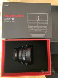 Kit lente cinematografica 12mm X mount fuji