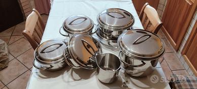 Batteria di pentole in acciaio