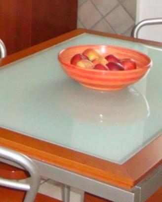 Tavolo in Ciliegio + vetro satinato - Calligaris