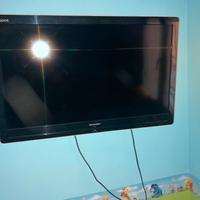 Tv Sharp aquos 32 pollici  led  con staffa melicon