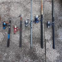 canne da pesca più accessori 