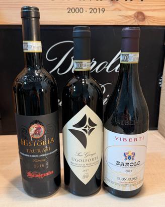Vino - Barolo Brunello Taurasi Riserva 3 bottiglie