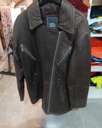 giacca pelle biker globe trotter taglia M