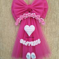 Fiocco nascita tulle 