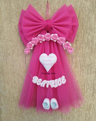 Fiocco nascita tulle 