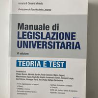 Libro Manuale di legislazione universitaria