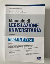 Libro Manuale di legislazione universitaria