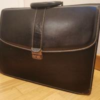 Borsa 24 ore in vera pelle nera