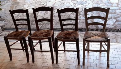 N. 4 sedie antiquariato lombardo