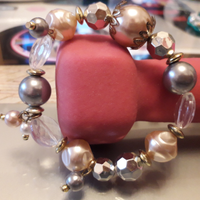 Bracciale perline rosa