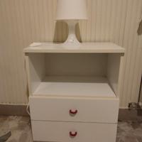 Comodino laccato bianco