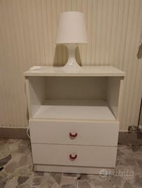 Comodino laccato bianco
