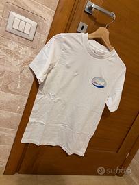 T-shirt maglietta maniche corte bianca con stampa