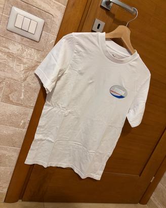 T-shirt maglietta maniche corte bianca con stampa