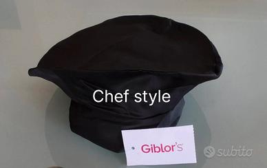 Cappello chef unisex nero taglia unica Giblor's 