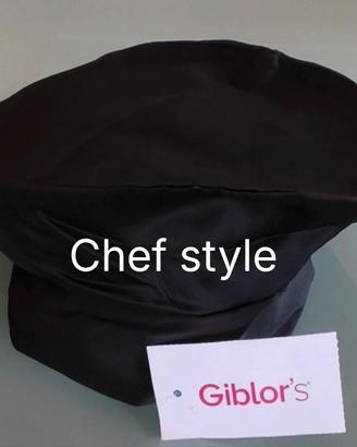 Cappello chef unisex nero taglia unica Giblor's 