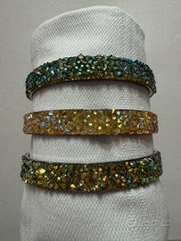 Teis bracciali di brillanti color verde