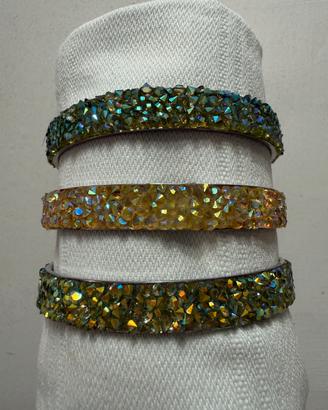 Teis bracciali di brillanti color verde