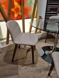 4 sedie in pelle ecologica della Bontempi