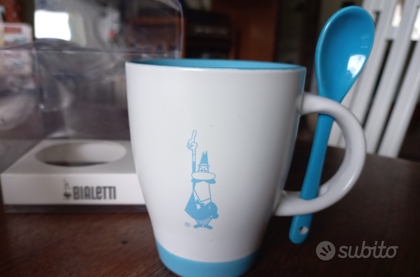 Tazza Bialetti Mug con Cucchiaino Blu