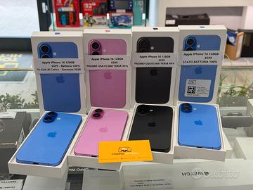 Apple iPhone 16 128GB - STATO BATTERIA 100%