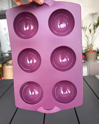 Stampo silicone Cupole semisfere Tupperware viola