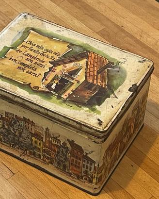 scatola in latta LAMPBRODO anni 50