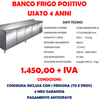 BANCO FRIGO POSITIVO USATO 4 ANNI