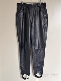 Pantalone in pelle, stile equestre Emporio Armani