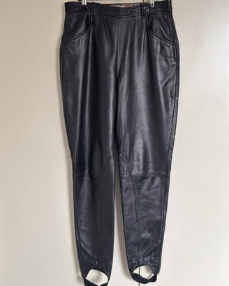 Pantalone in pelle, stile equestre Emporio Armani