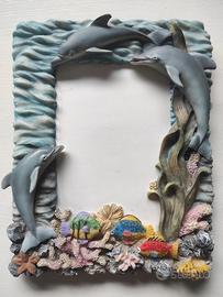 cornice portafoto delfini