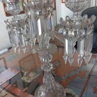 candelabro antico in cristallo 