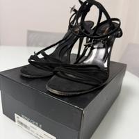 Sandali donna in camoscio, nero