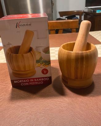 Mortaio in bamboo